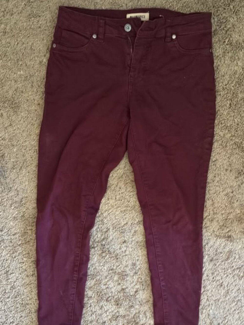 Deep Red Colored Jeans- Size 7